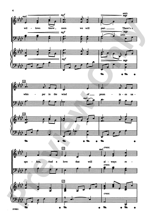 Ashokan Farewell (from "The Civil War," a Film by Ken Burns) – SATB Choral Octavo (Digital Download)