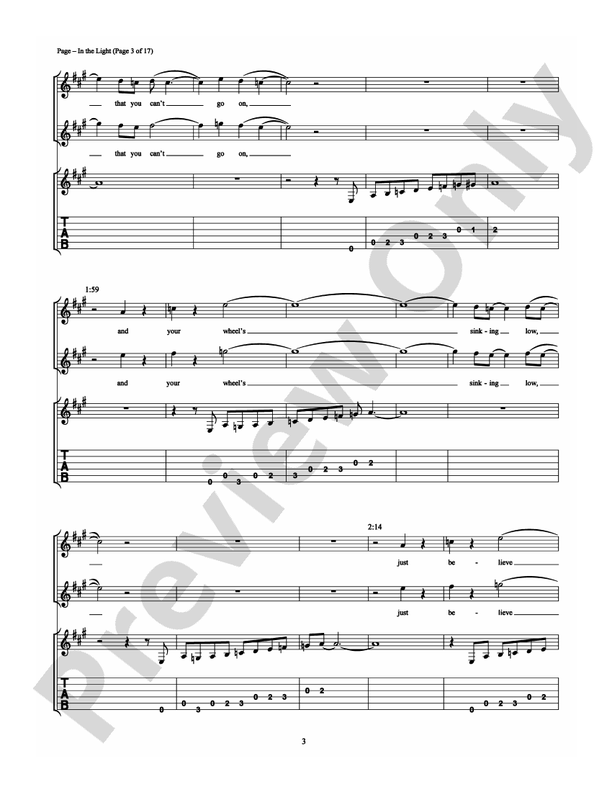 In the Light - Guitar TAB (Digital Download)