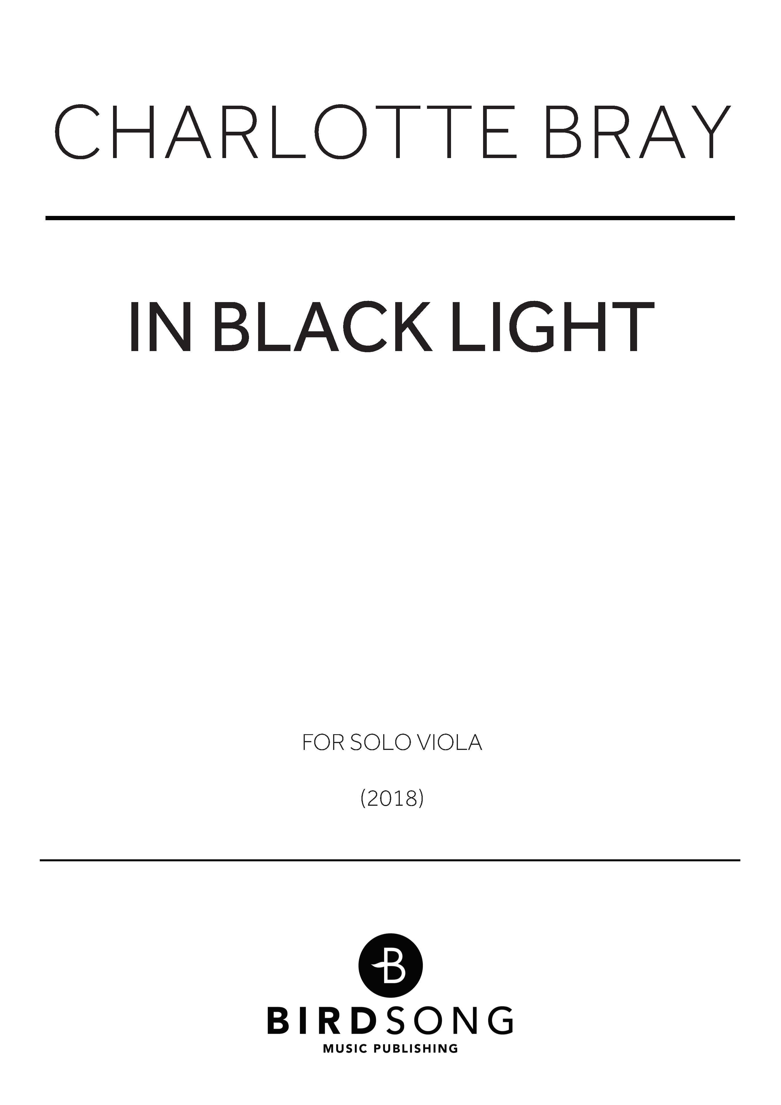 In Black Light - Charlotte Bray - Viola (Digital Download)