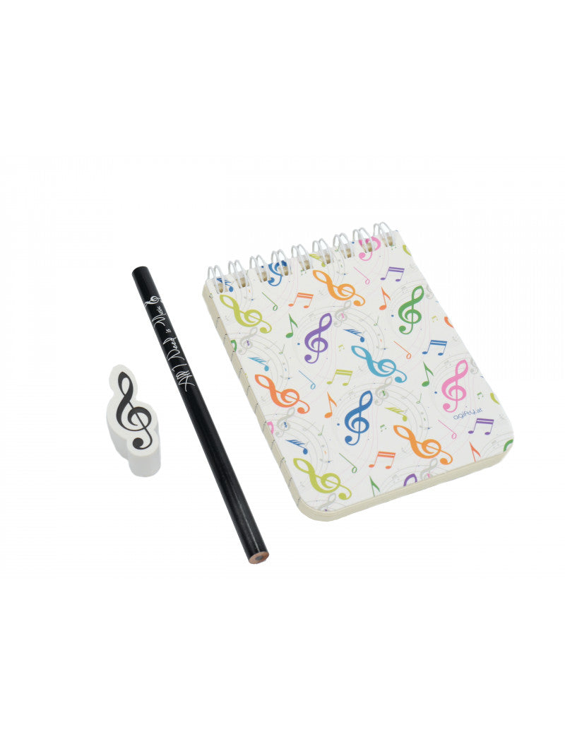 Stationery Pack Colourful Treble Clefs