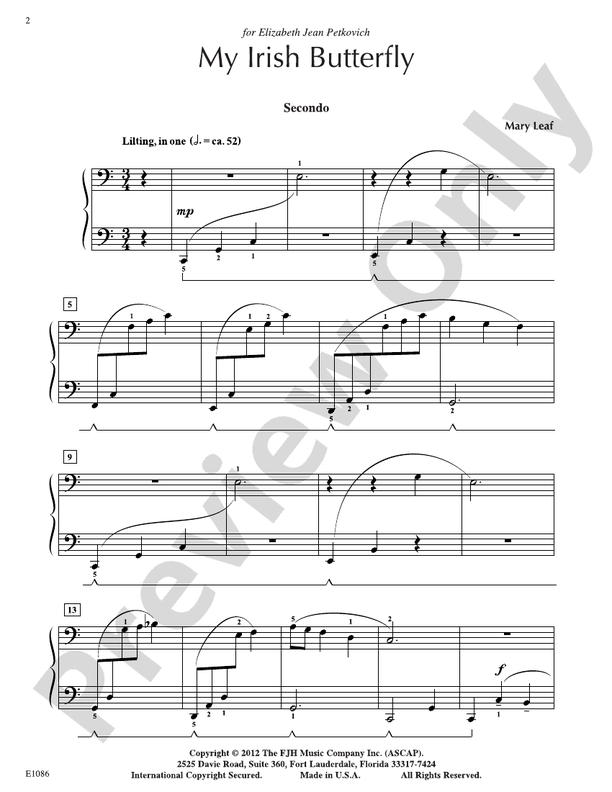 My Irish Butterfly - Piano (Digital Download)