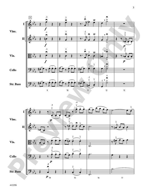 Sinfonia No. 9 in C Major – String Orchestra Conductor Score & Parts (Digital Download)