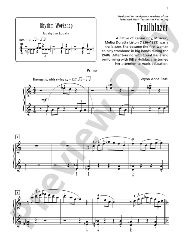 Trailblazer - 1 Piano, 4 Hands (Digital Download)