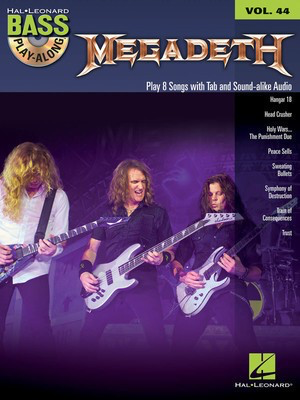Megadeth - Bass Play-Along Volume 44 - Bass Guitar Hal Leonard Bass TAB with Lyrics & Chords /CD