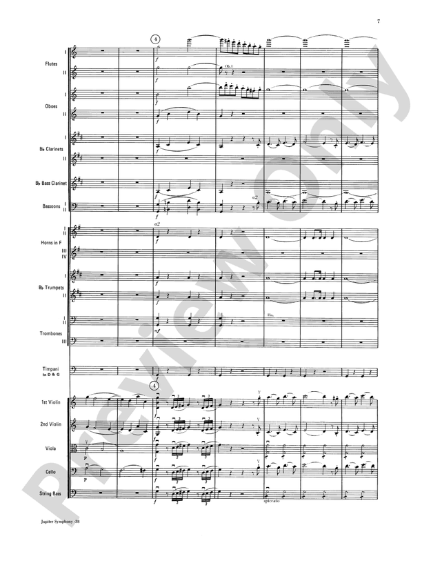 Jupiter Symphony, 1st Movement – Full Orchestra Conductor Score & Parts (Digital Download)