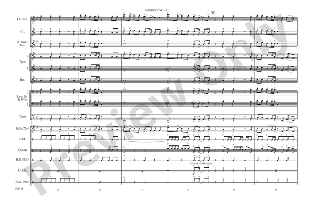 Break My Heart – Marching Band Conductor Score & Parts (Digital Download)