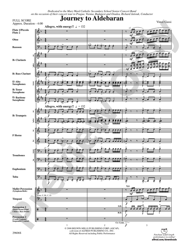 Journey to Aldebaran - Concert Band Conductor Score & Parts (Digital Download)