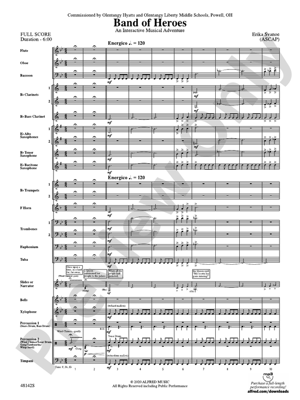 Band of Heroes - Concert Band Conductor Score & Parts (Digital Download)