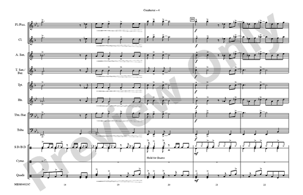 Jumpin' Jack Flash (Arr.Jerry Burns) – Marching Band Conductor Score & Parts (Digital Download)