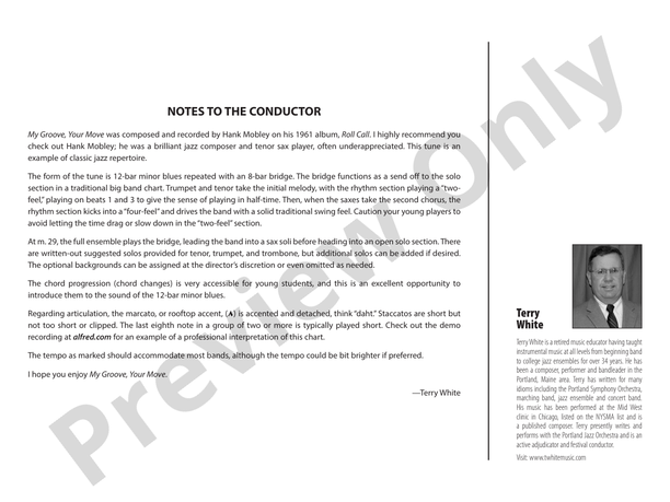 My Groove, Your Move – Jazz Ensemble Conductor Score & Parts (Digital Download)