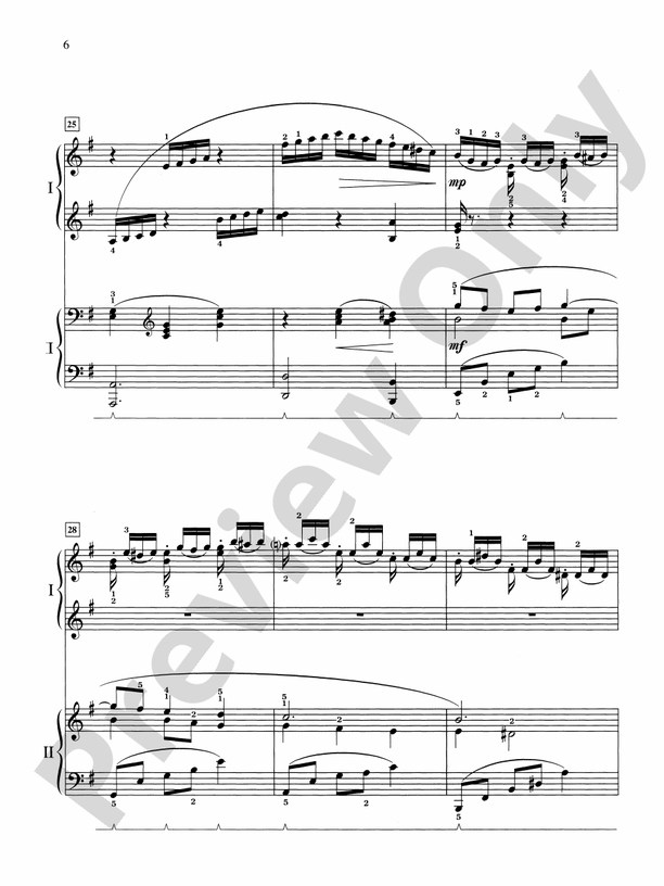 Concertante in G Major: In Three Movements for Solo Piano with Piano Accompaniment - 2 Pianos, 4 Hands (Digital Download)