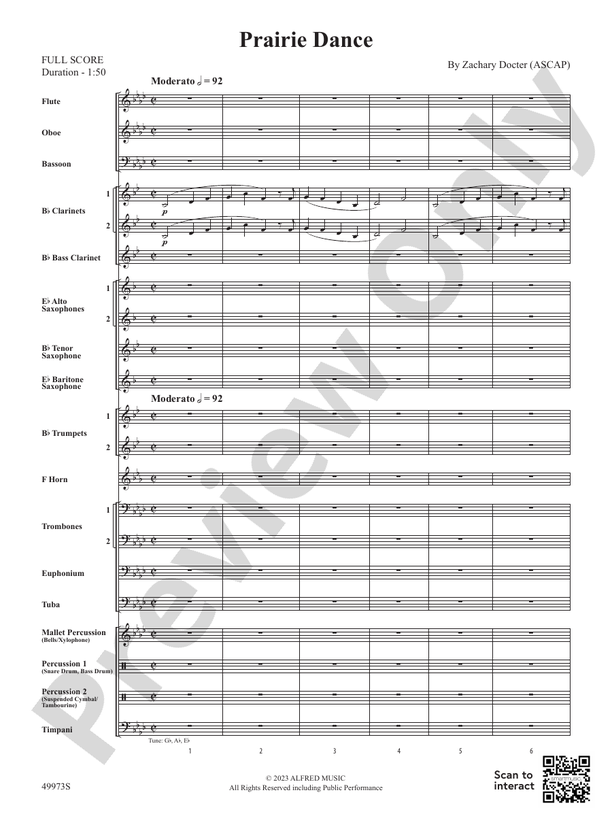 Prairie Dance - Concert Band Conductor Score & Parts (Digital Download)