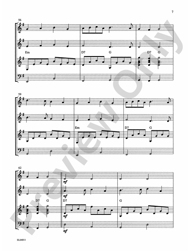 21st Century Guitar Ensemble Series: Christmas Medley - Guitar (Digital Download)