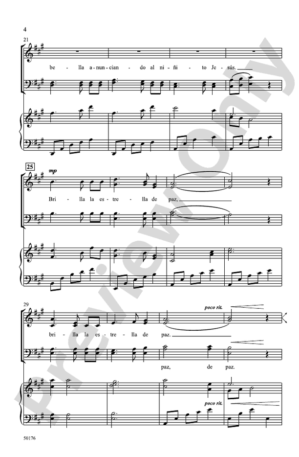 Noche de Paz - SATB Choral Octavo (Digital Download)