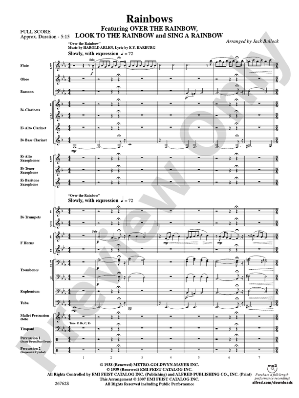Rainbows - Concert Band Conductor Score & Parts (Digital Download)