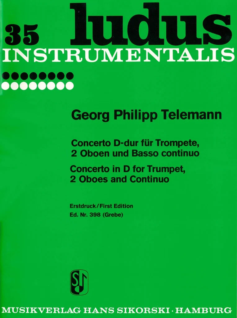 Concerto in Dmaj for Trumpet/2 Oboes/Continuo  - Telemann - Sikorski