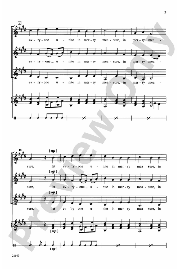 Come, Celebrate with Joyful Pleasure – SSA, a cappella Choral Octavo (Digital Download)