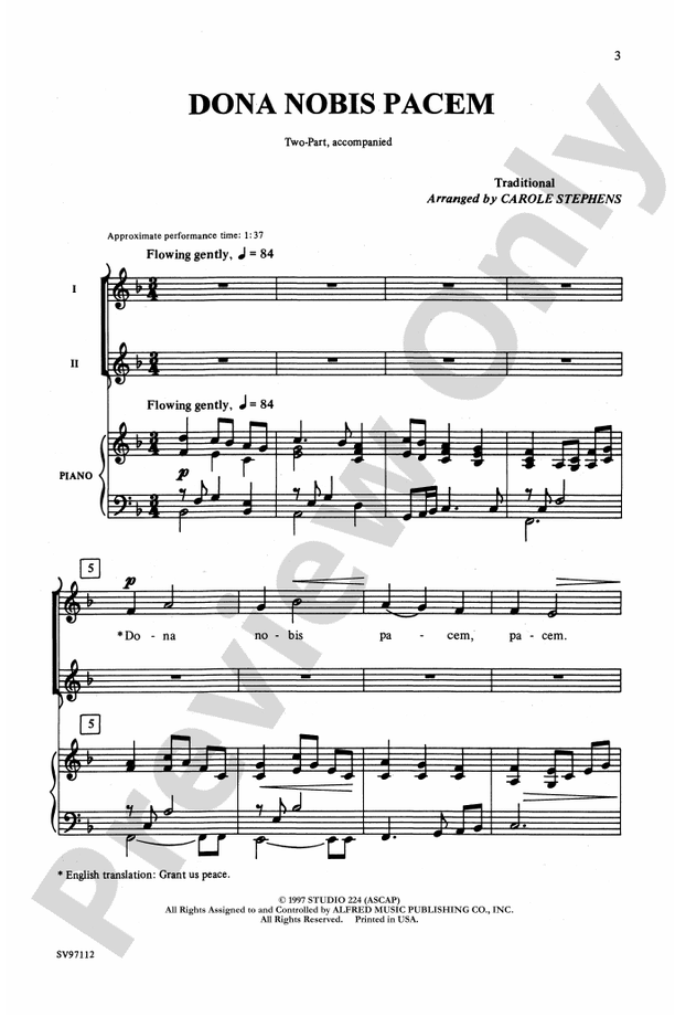 Dona Nobis Pacem – 2-Part Choral Octavo (Digital Download)