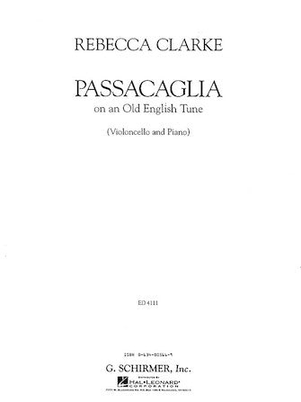Clarke - Passacaglia - Cello/Piano Accompaniment Schirmer 50483592