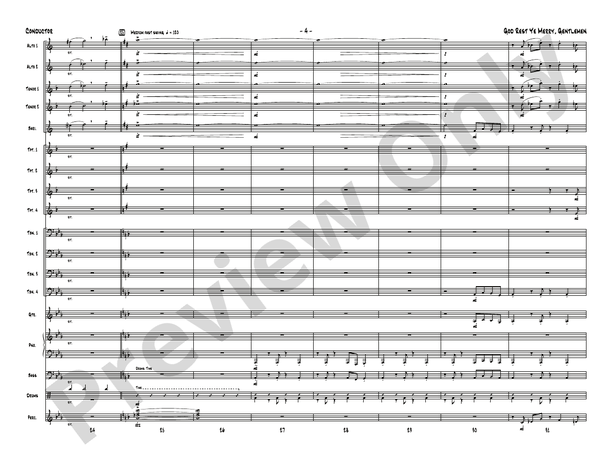 God Rest Ye Merry Gentlemen - Jazz Ensemble Conductor Score & Parts(Digital Download)