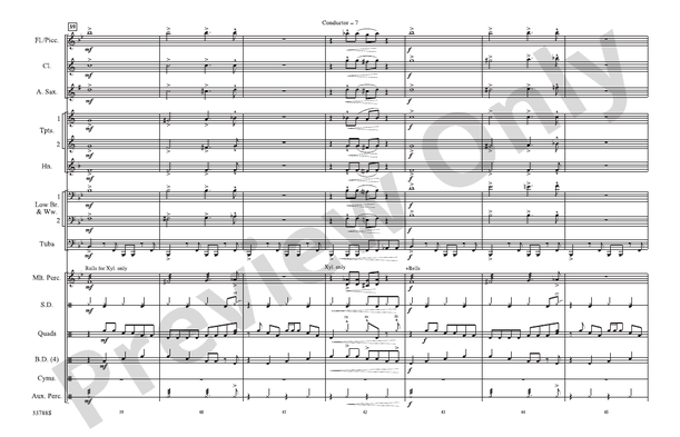 The Heart of Rock and Roll – Marching Band Conductor Score & Parts (Digital Download)