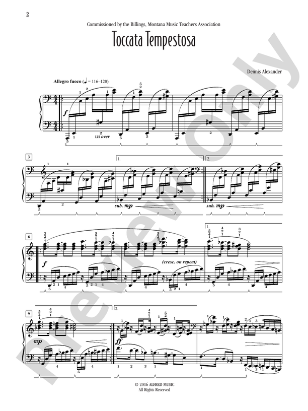 Toccata Tempestosa - Piano (Digital Download)