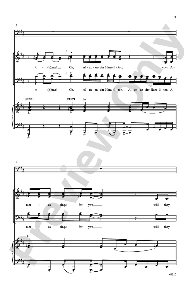Hamilton – SATB Choral Octavo (Digital Download)