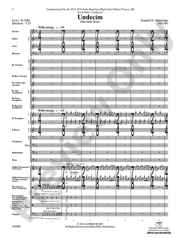 Undecim - Concert Band Conductor Score & Parts (Digital Download)
