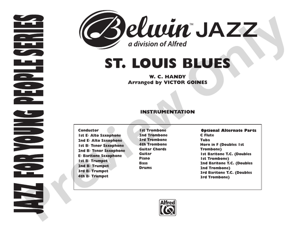 St. Louis Blues (Arr. Victor Goines) - Jazz Ensemble Conductor Score & Parts (Digital Download)