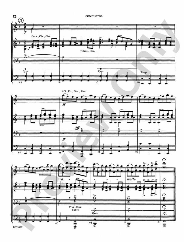 Three Chorale Preludes - Concert Band Conductor Score & Parts (Digital Download)