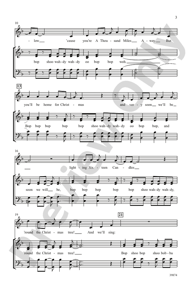A Doo-Wop Christmas (With You) - SATB, a cappella Choral Octavo (Digital Download)