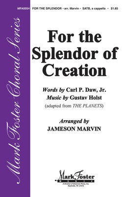 For the Splendor of Creation - SATB Hal Leonard Choral Score Octavo