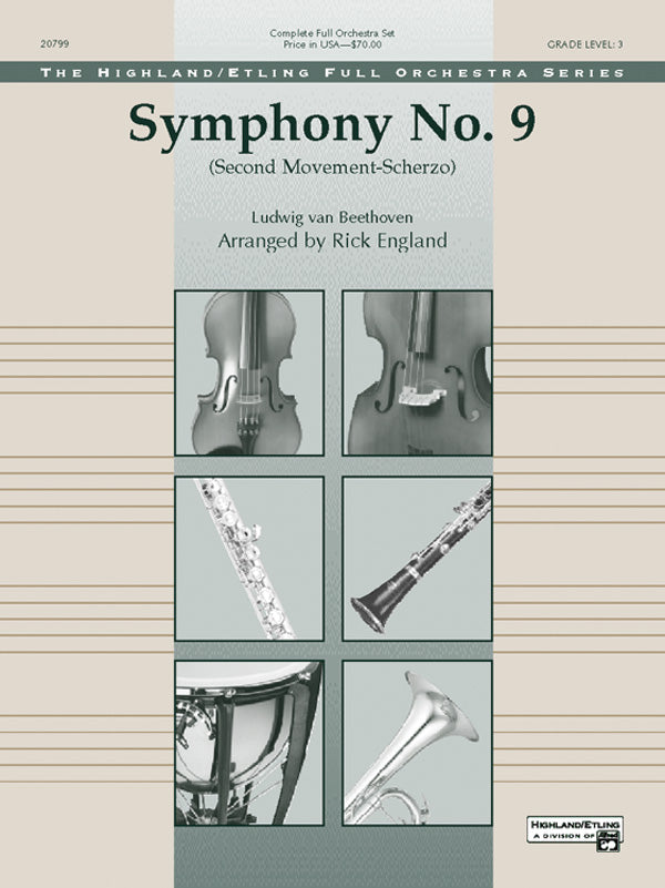 SYMPHONY NO 9 2ND MOVEMENT FULL ORC GR 3 Beethoven Ludwig van