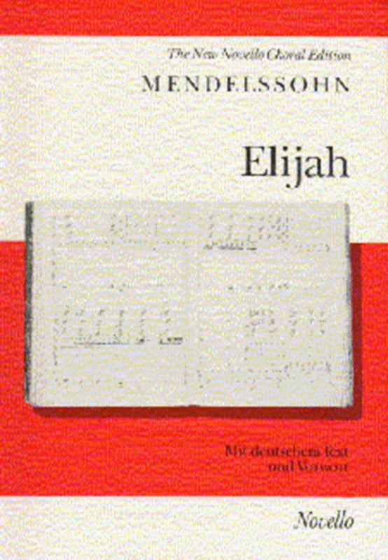 Mendelssohn - Elijah - Vocal Score Novello NOV070201