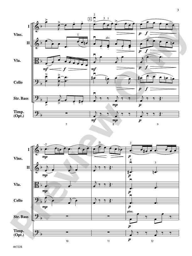 Symphony No. 7 in D Minor - String Orchestra Conductor Score & Parts (Digital Download)