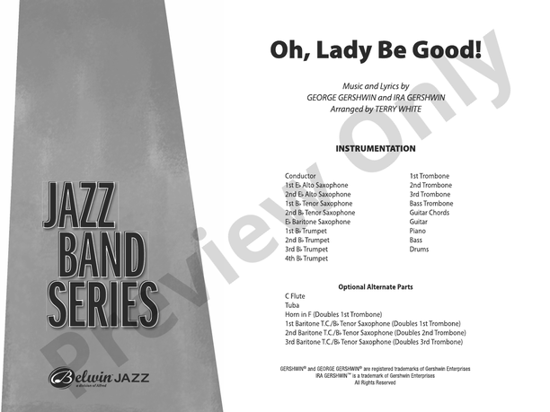 Oh, Lady Be Good! (Arr. Terry White) - Jazz Ensemble Conductor Score & Parts (Digital Download)