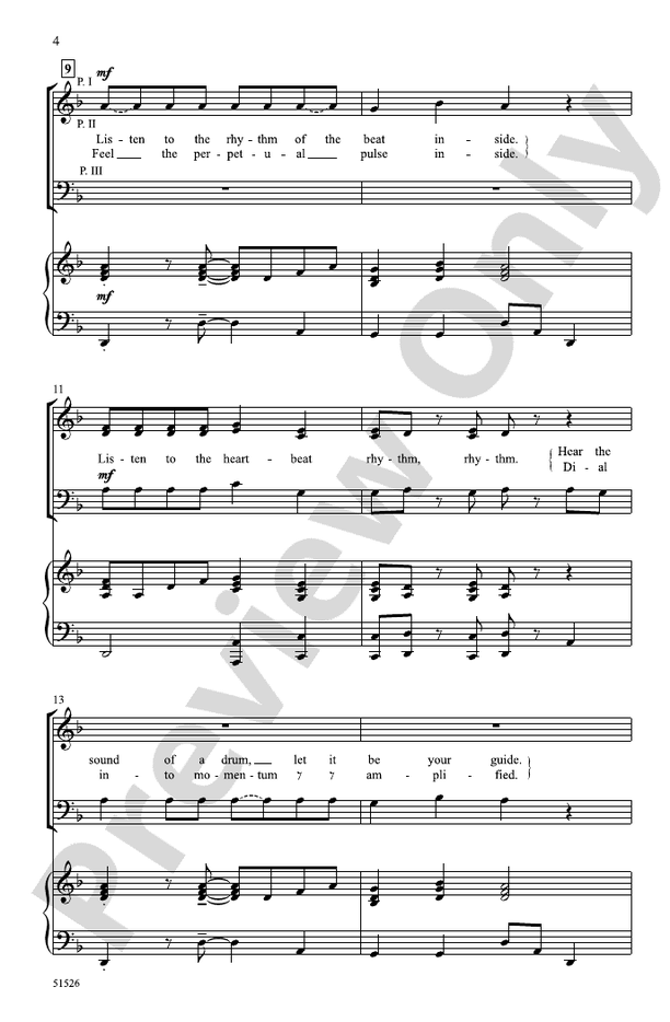 Heartbeat Rhythm - 3 Part Mixed Choral Octavo (Digital Download)