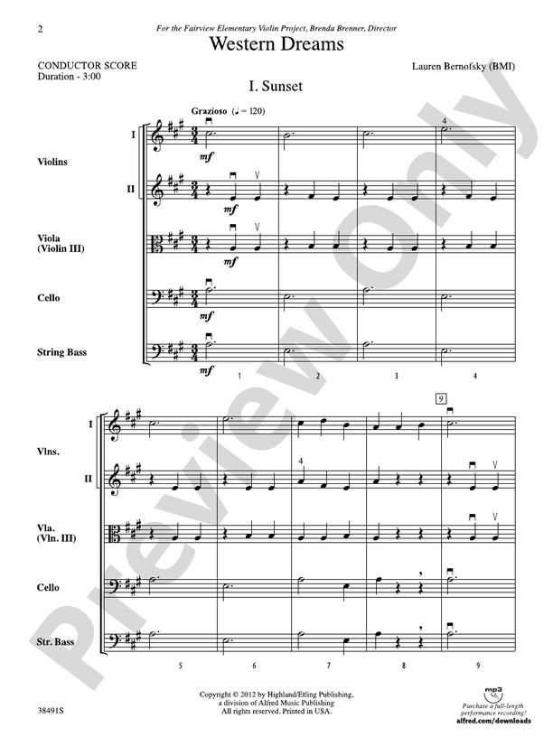Western Dreams – String Orchestra Conductor Score & Parts (Digital Download)