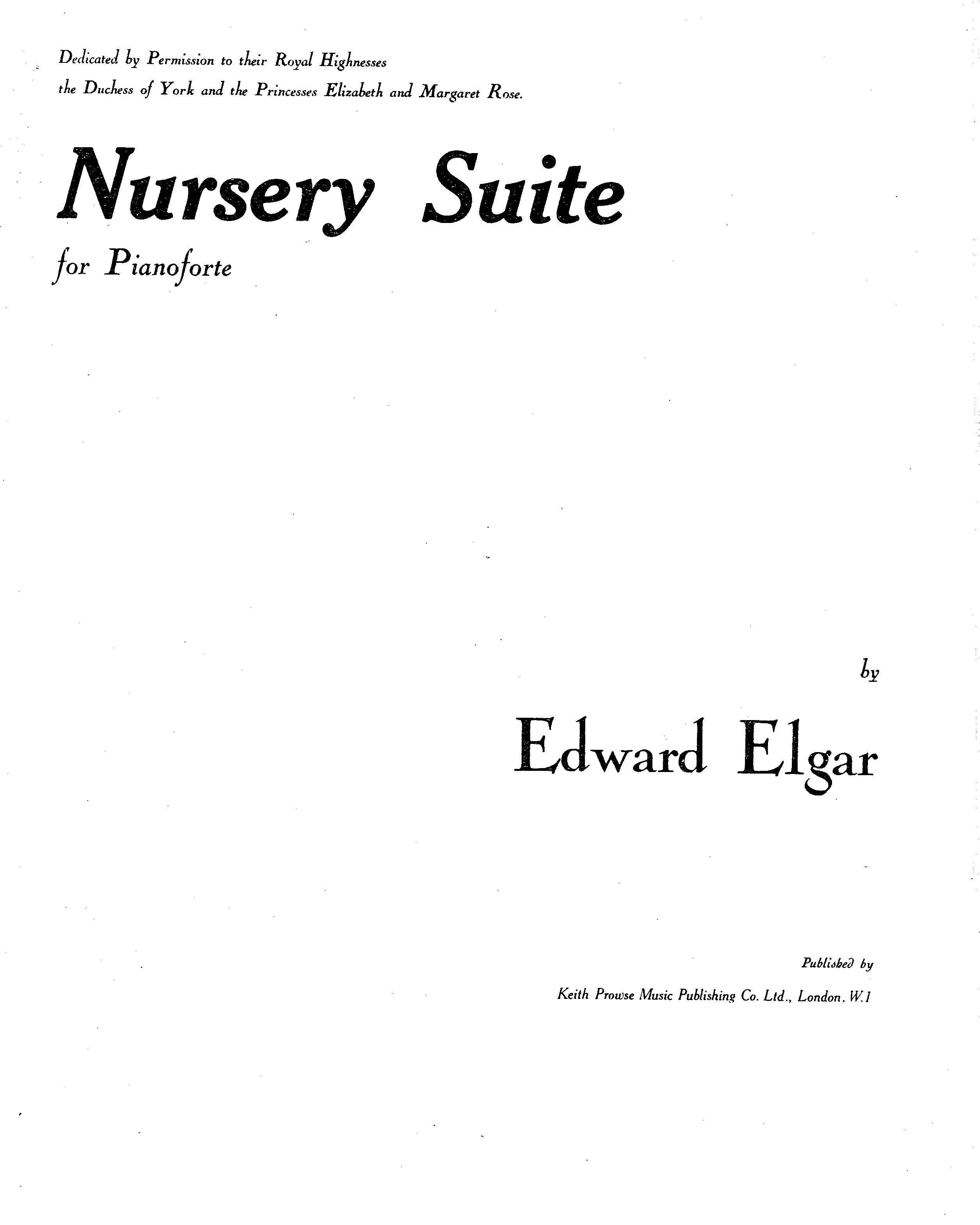 Nursery Suite - Piano Solo (Digital Download)