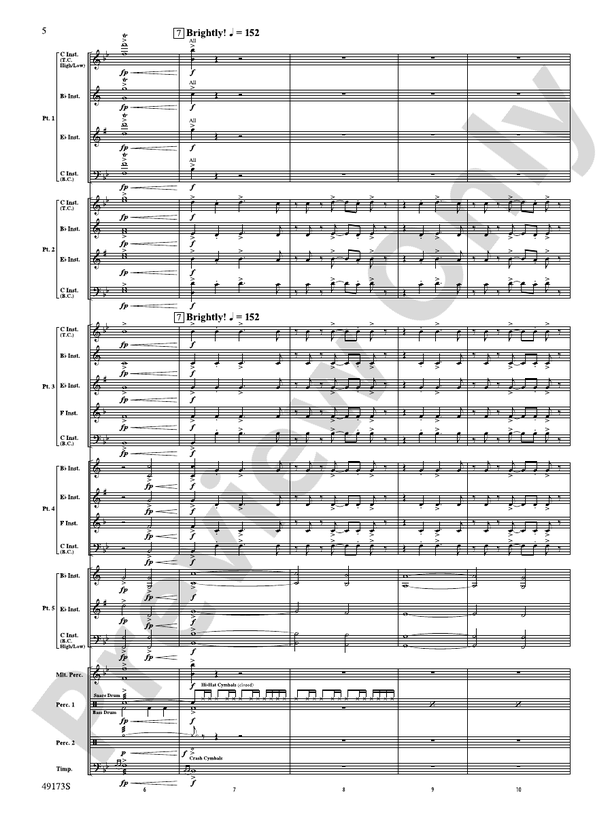 Shine Bright (Flexible Arrangement) - Concert Band Conductor Score & Parts (Digital Download)