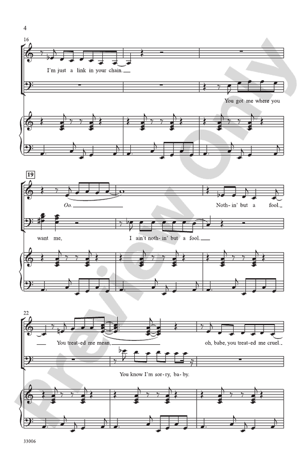 Chain of Fools – SSAB Choral Octavo (Digital Download)