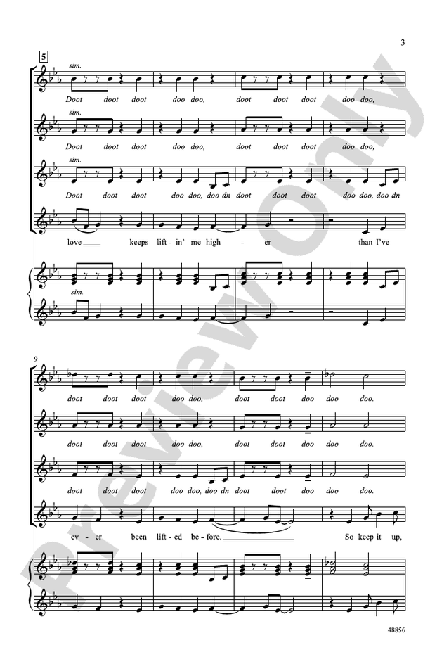 (Your Love Keeps Lifting Me) Higher and Higher - SSAA, a cappella Choral Octavo (Digital Download)