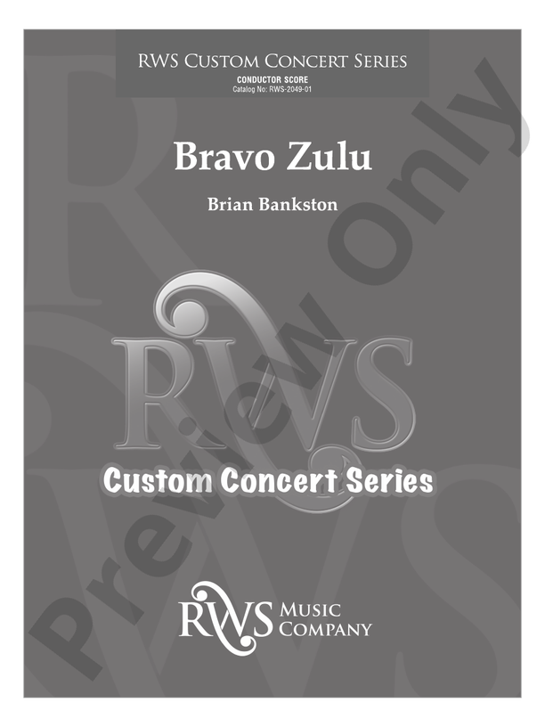 Bravo Zulu - Concert Band Conductor Score & Parts (Digital Download)