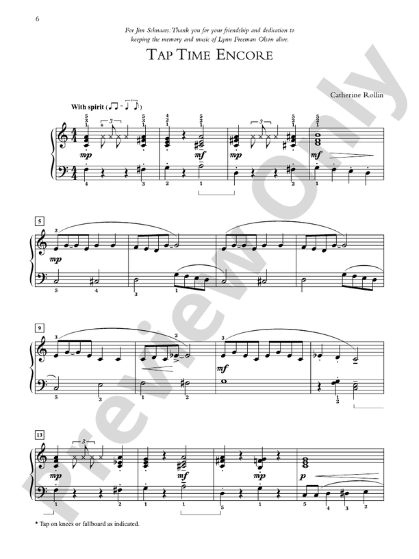Tap Time Encore - Piano Solo (Digital Download)