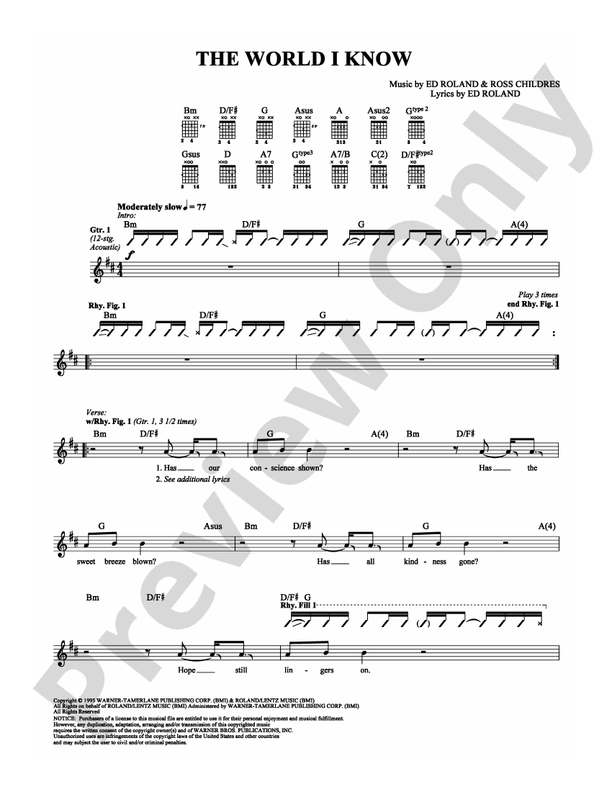 The World I Know - Guitar TAB (Digital Download)