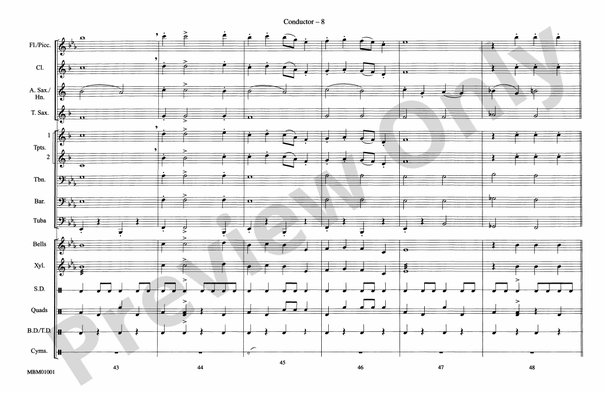 Sleigh Ride – Marching Band Conductor Score & Parts (Digital Download)