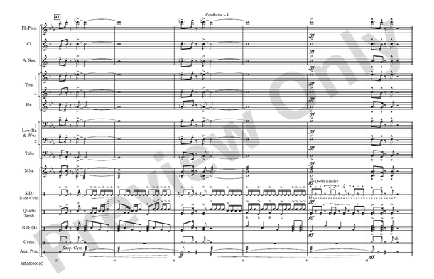 The Greatest Love of All – Marching Band Conductor Score & Parts (Digital Download)