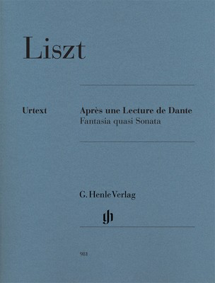 Apres Une Lecture De Dante Fantasia Quasi Sonata - Franz Liszt - Piano G. Henle Verlag Piano Solo