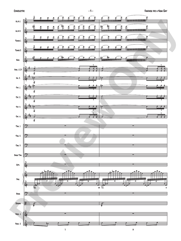 Fanfare for a New Day - Jazz Ensemble Conductor Score & Parts(Digital Download)