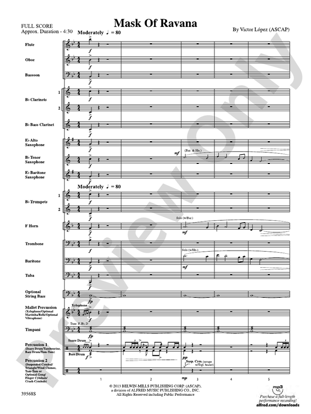 Mask of Ravana - Concert Band Conductor Score & Parts (Digital Download)
